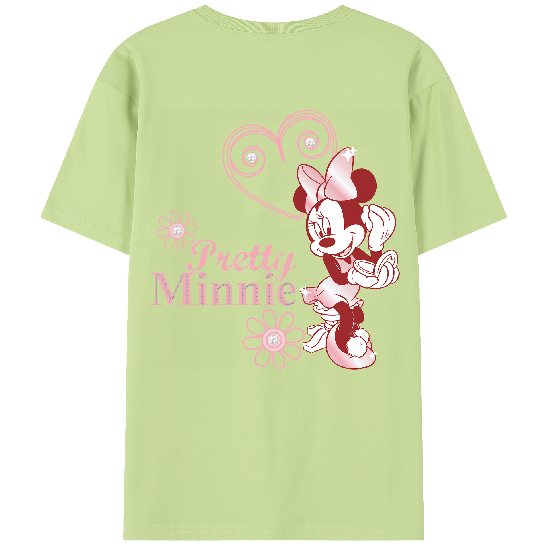 （画像用） ミッキーマウス Mickey Mouse 綿100％半袖Tシャツ（背面プリント）